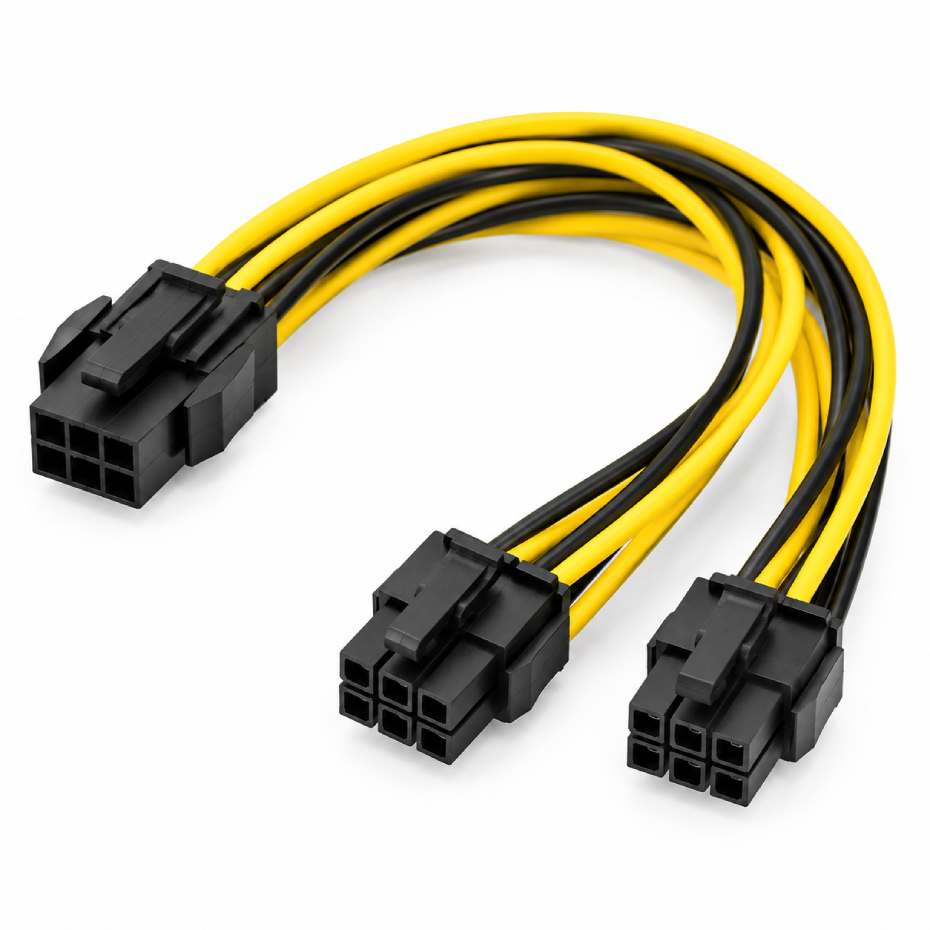قیمت کابل برق 6پین ماده به دو 6 پین نر