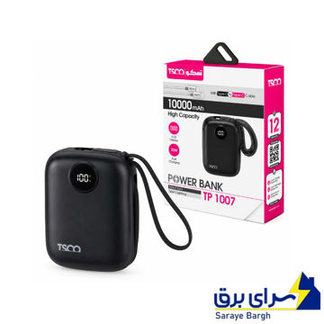 خرید پاوربانک 10000 میلی‌آمپر ساعت 20 وات تسکو مدل TSCO TP 1007 مشکی