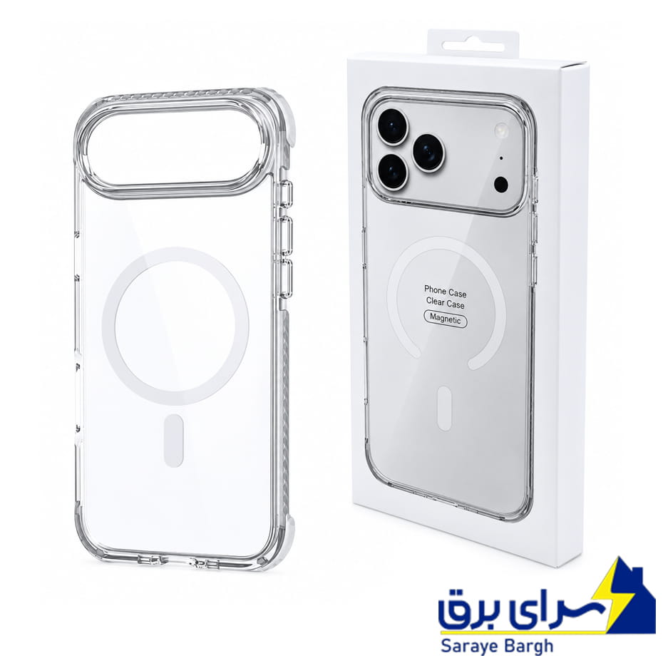 مشخصات قاب آیفون مدل Iphone 17 AIR Mag Safe شفاف