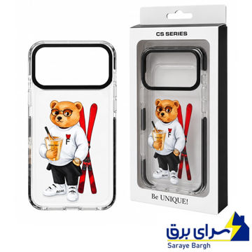 خرید قاب آنتی شوک اپل تدی مدل Teddy IPHONE 17Pro شفاف