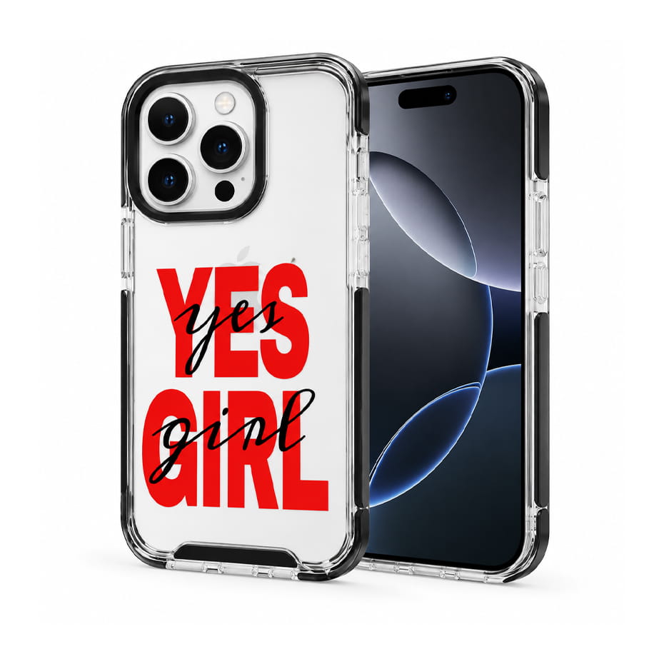 خرید قاب آنتی شوک اپل مدل Yes Girl IPHONE 17 شفاف