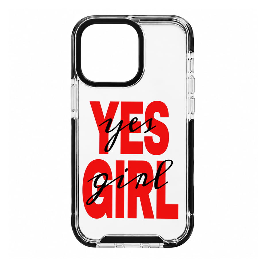 مشخصات قاب آنتی شوک اپل مدل Yes Girl IPHONE 17 شفاف