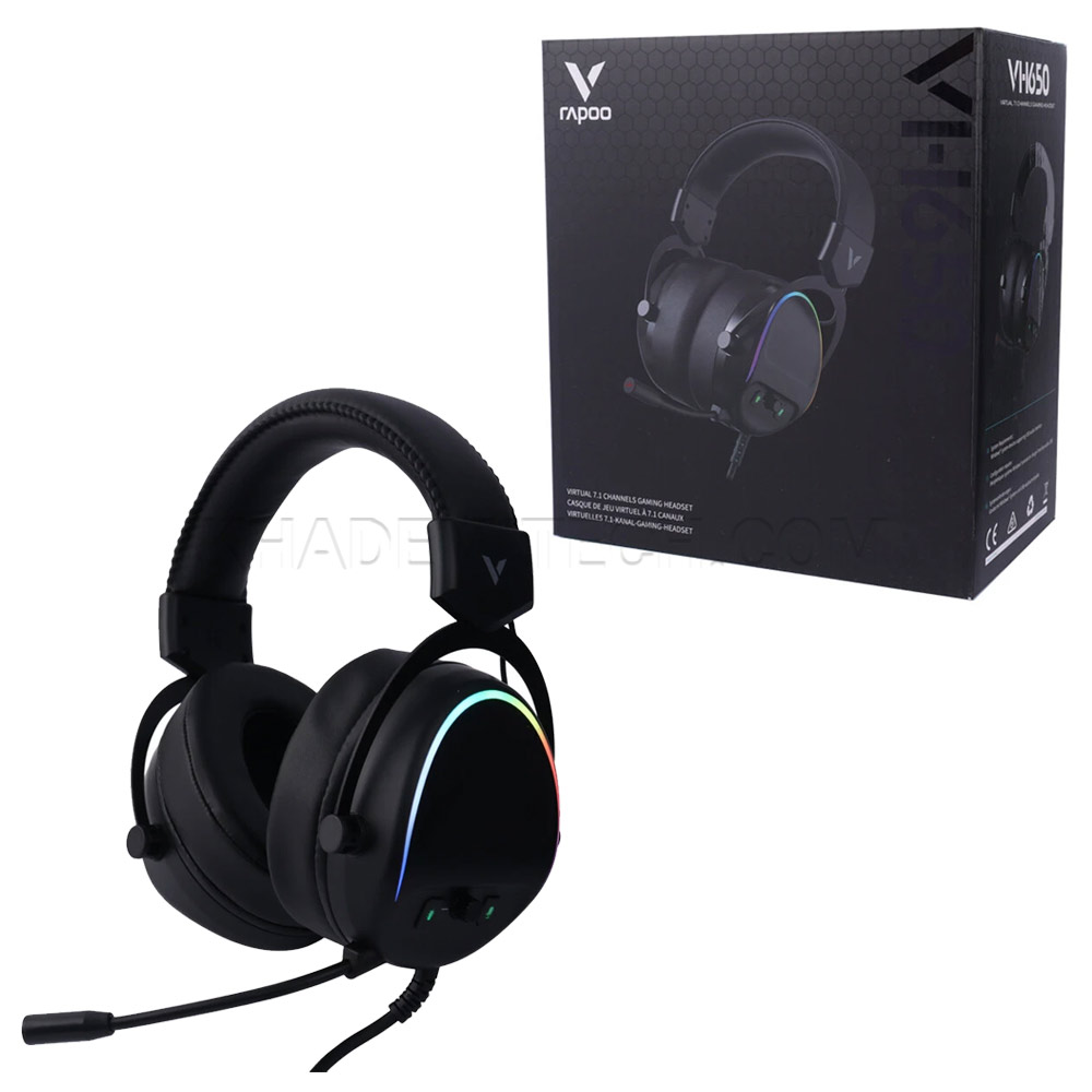 هدست سیم دار گیمینگ رپو مدل RAPOO VH650 مشکی