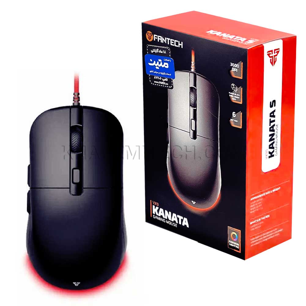 ماوس گیمینگ سیمی فنتک مدل FANTECH KANATA VX9 مشکی