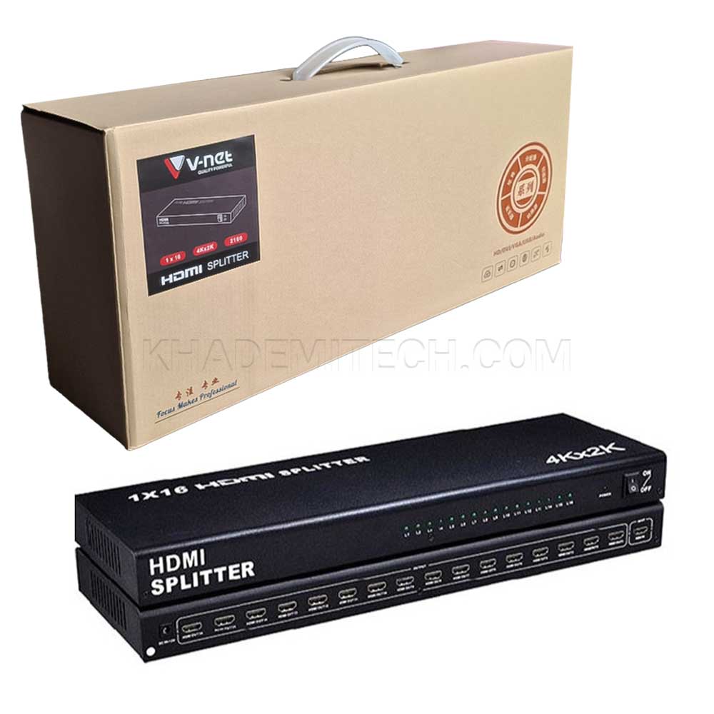 اسپلیتر HDMI شانزده پورت وی‌نت مدل V-NET V-SPHD1416