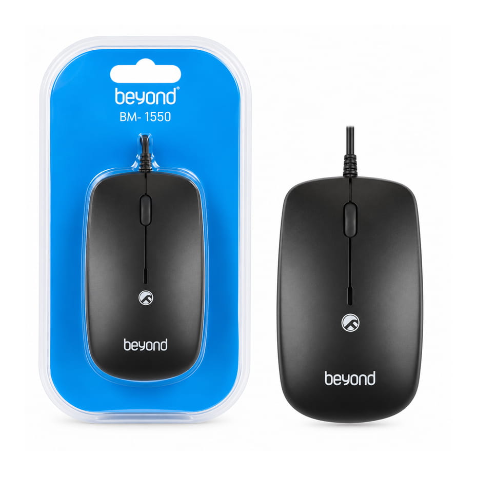 قیمت ماوس سیم دار بیاند مدل BEYOND BM-1550 مشکی