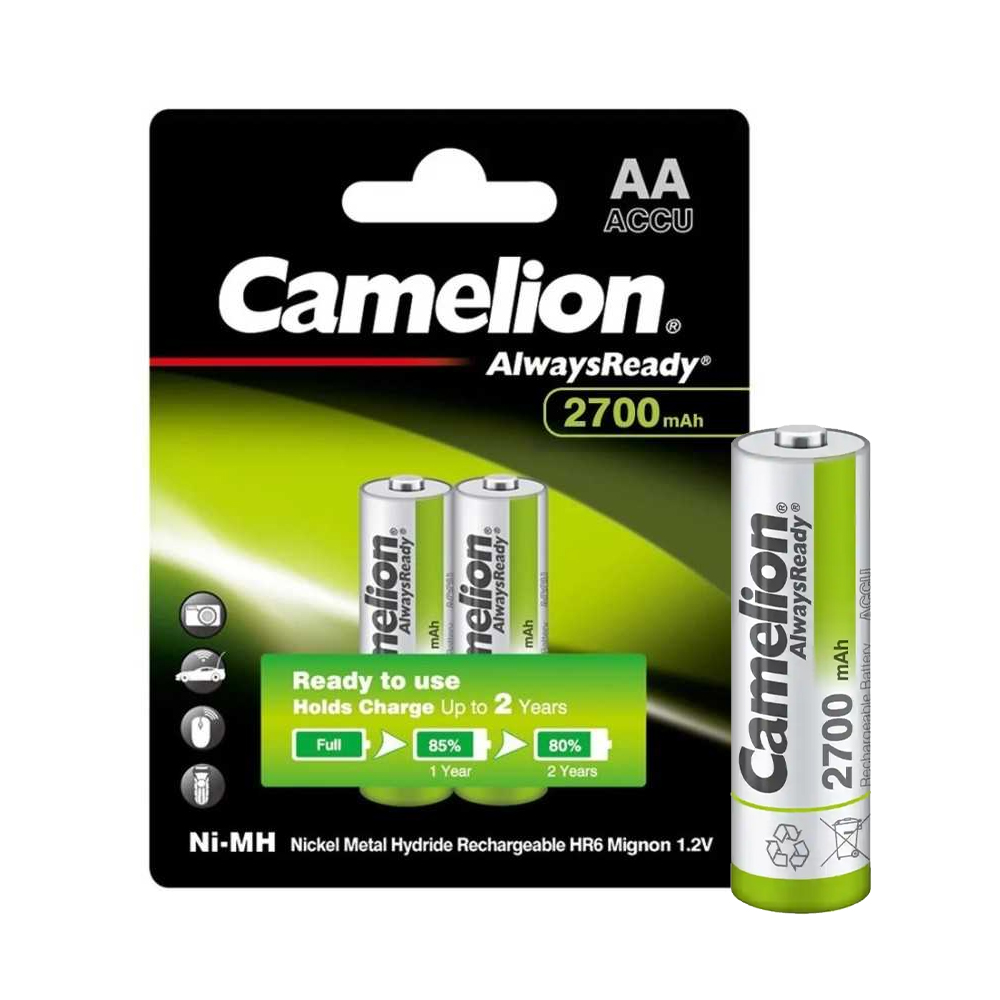 قیمت باتری شارژی قلمی کملیون مدل CAMELION 2700MAH بسته 2 عددی
