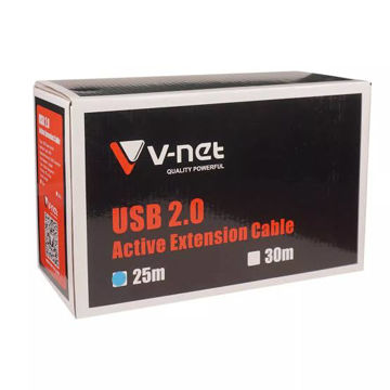 قیمت کابل افزایش طول USB 2.0 برد دار وی نت مدل V-NET V-CUE20250 طول 25 متر