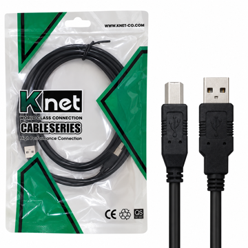خرید کابل پرینتر کی نت مدل KNET K-CUP20050 USB2.0 طول 5 متر