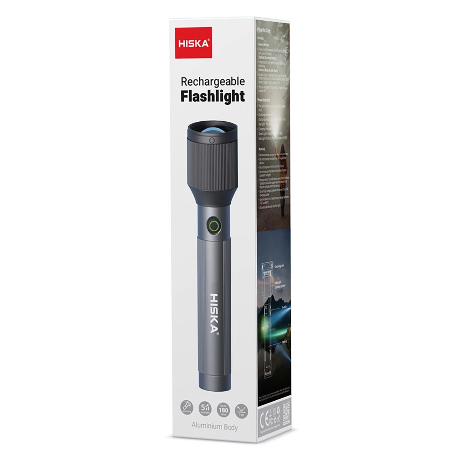 قیمت چراغ قوه هیسکا مدل HISKA Rechargeable HR-46