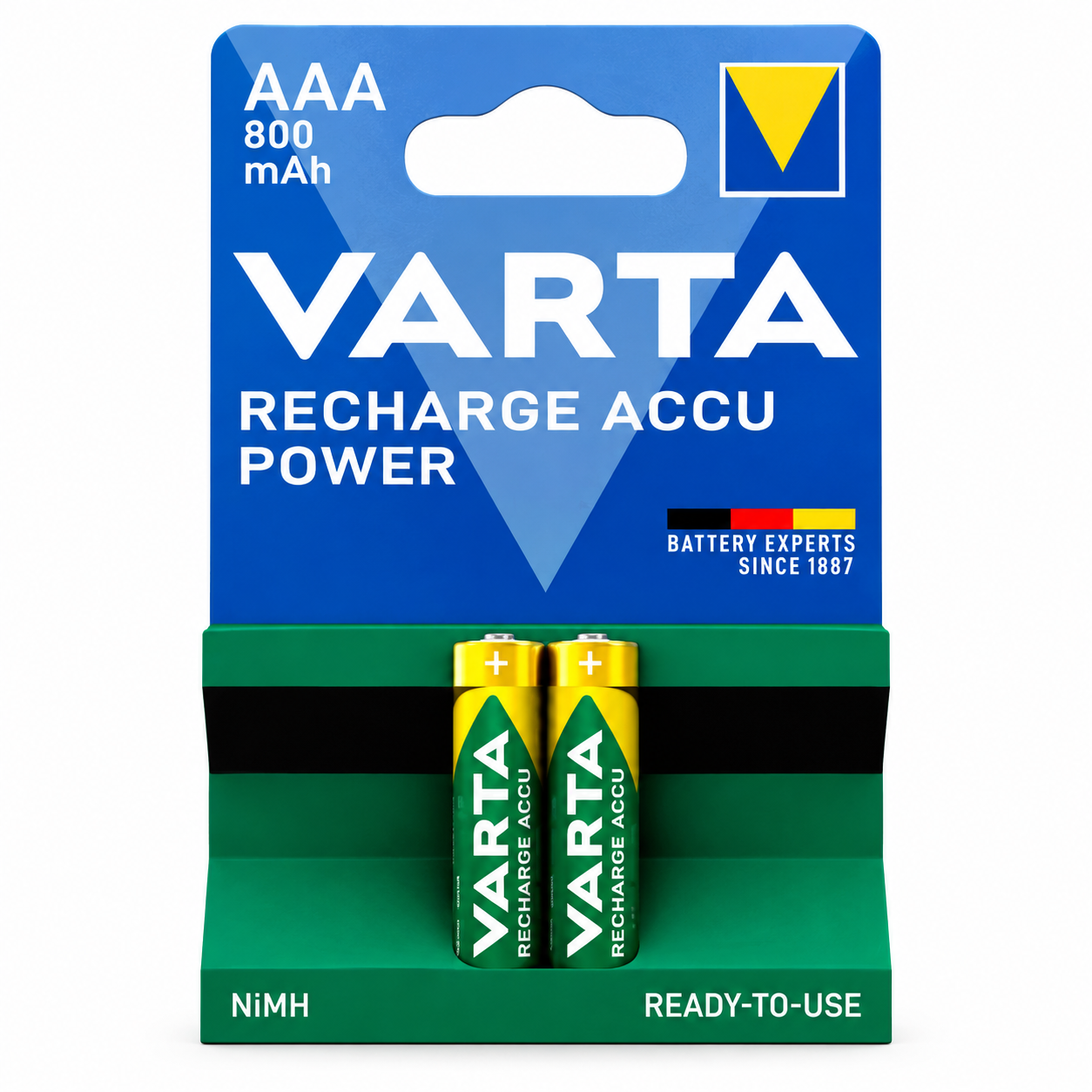 خرید باتری نیم قلم شارژی وارتا مدل VARTA ACCU POWER AAA 800mAh بسته 2 عددی