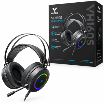 خرید هدست سیم دار گیمینگ رپو مدل RAPOO VH160S مشکی
