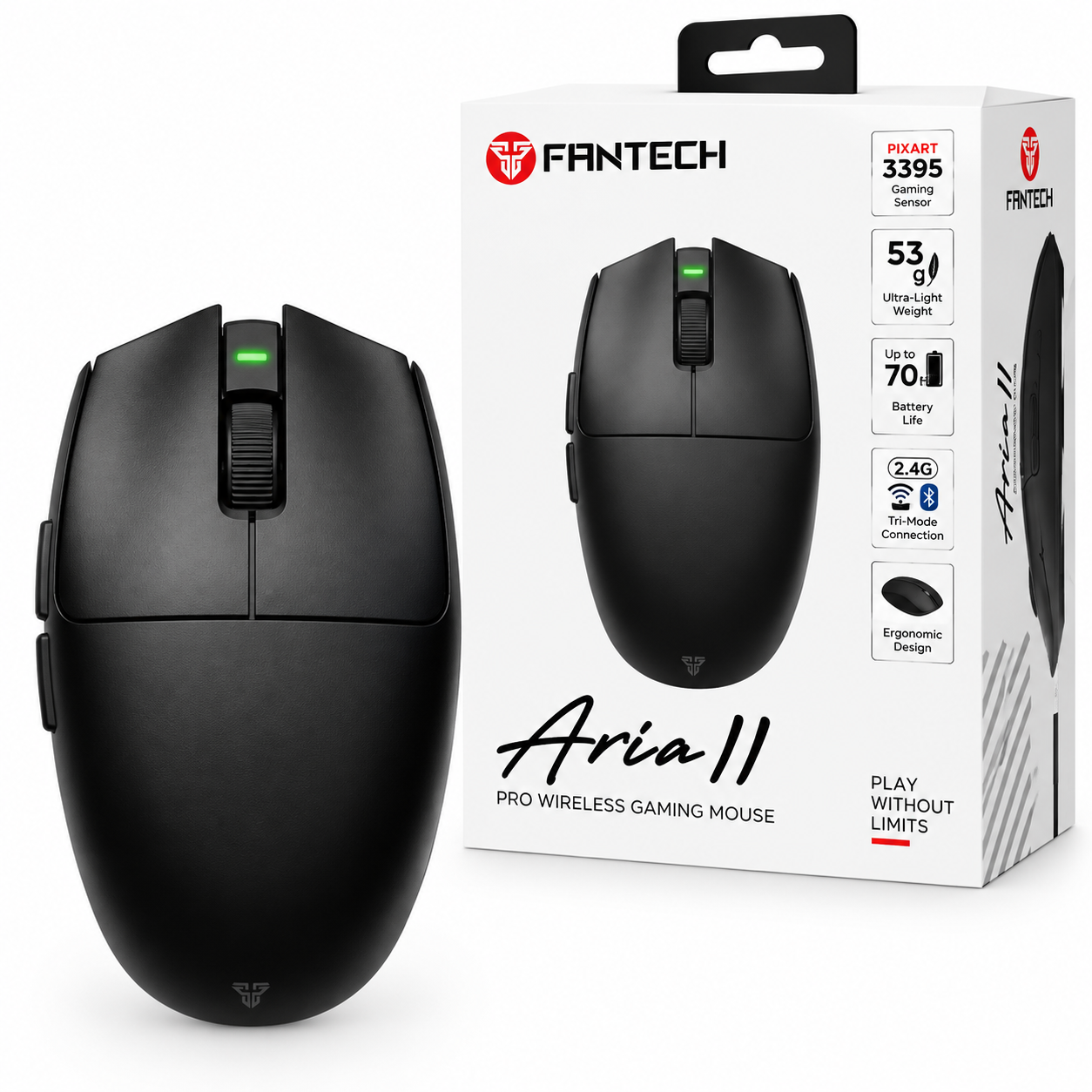 خرید ماوس بی سیم گیمینگ فنتک مدل FANTECH ARIA II XD7V2 مشکی
