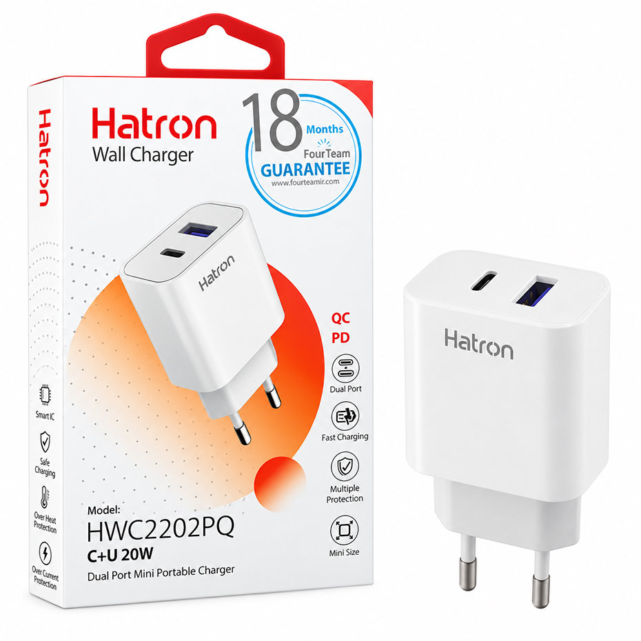 قیمت کلگی شارژر هترون Hatron HWC2202PQ PD20W