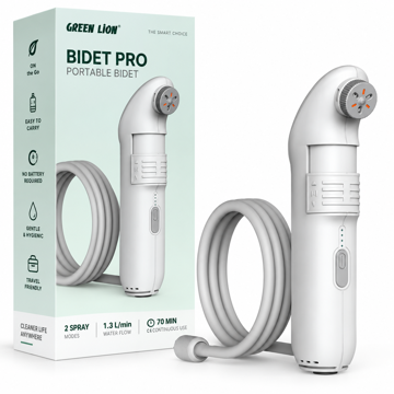 خرید دوش و بیده شارژی پرتابل مسافرتی گرین لاین مدل GREEN LION GPB-06 Bidet Pro GNBIDPROWH