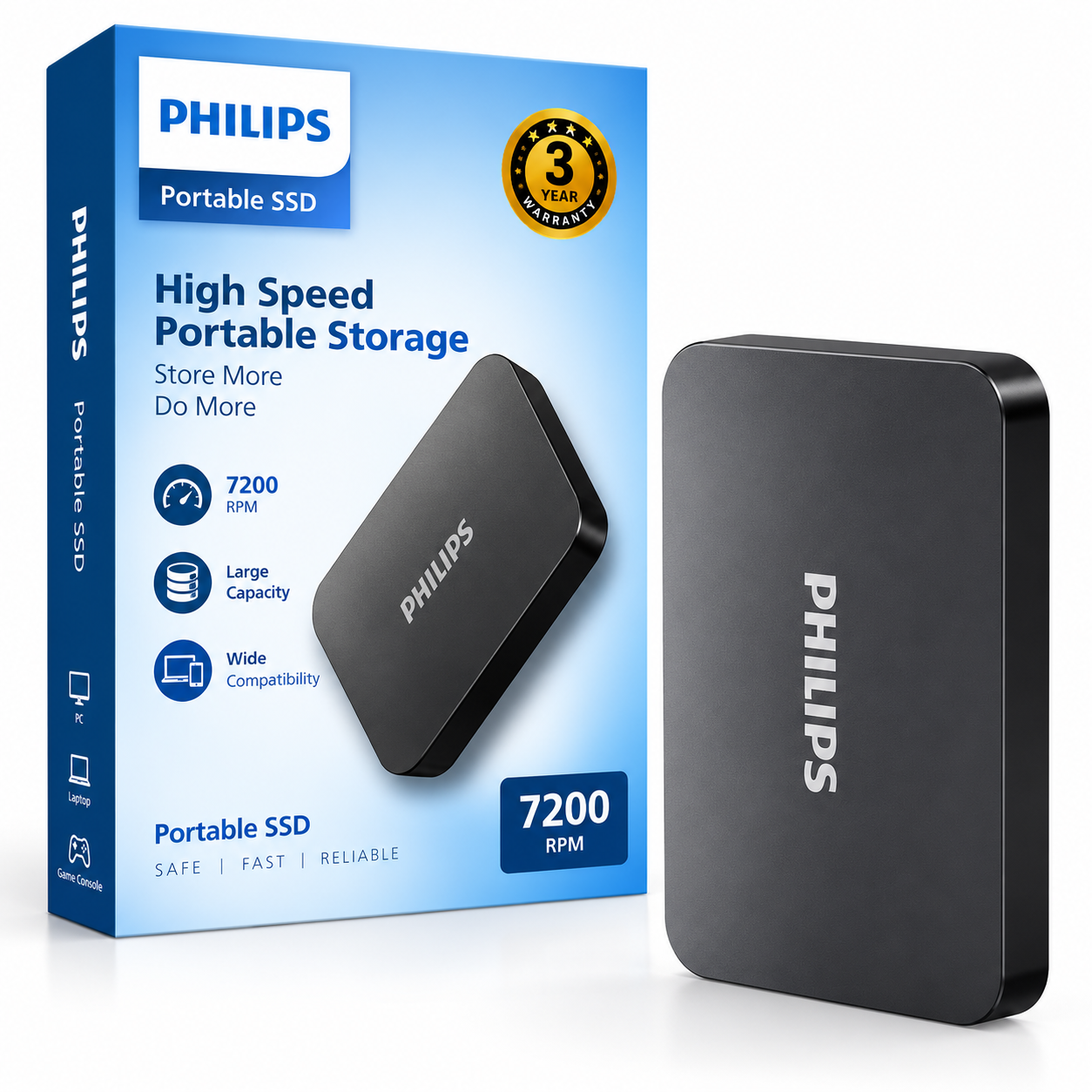 خرید هارد اکسترنال فیلیپس مدل PHILIPS FM22PD02TB/93 2TB مشکی