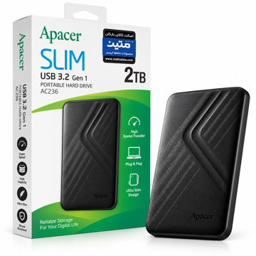 خرید هارد اکسترنال اپیسر مدل APACER AC236 SLIM USB 3.2 2TB 
