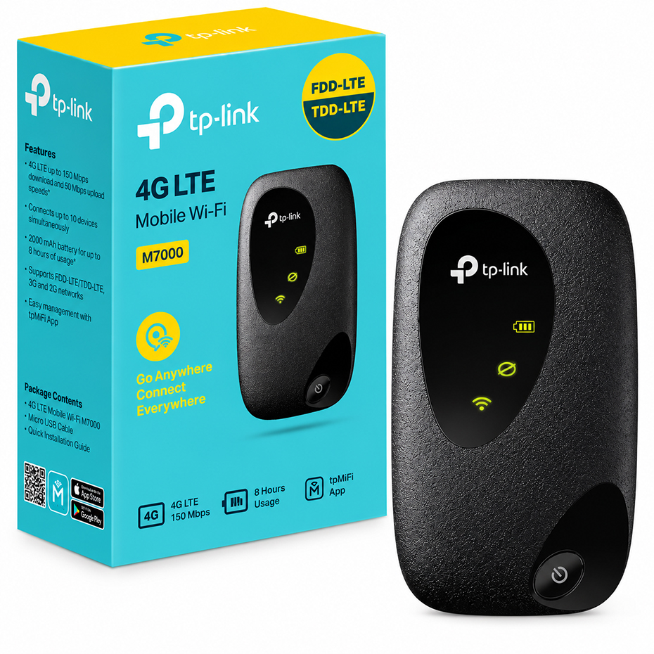 قیمت مودم جیبی تی پی لینک مدل TP-LINK M7000 4G LTE