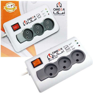 محافظ برق 3 خانه امگا مدل OMEGA P3000 با کابل 1.5 متری