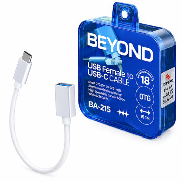 قیمت کابل تبدیل بیاند مدل BEYOND BA-215 TyPE-C OTG سفید