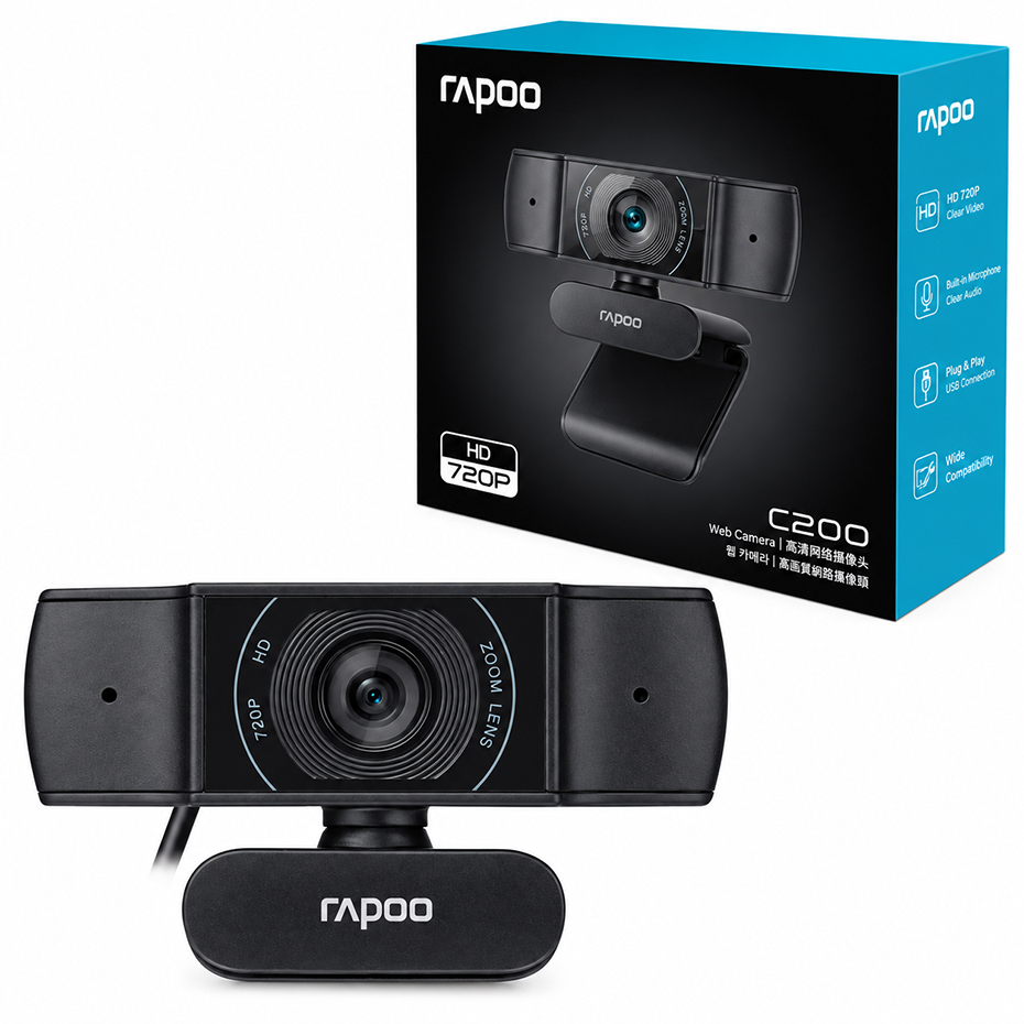 قیمت وبکم رپو RAPOO C200 HD مشکی