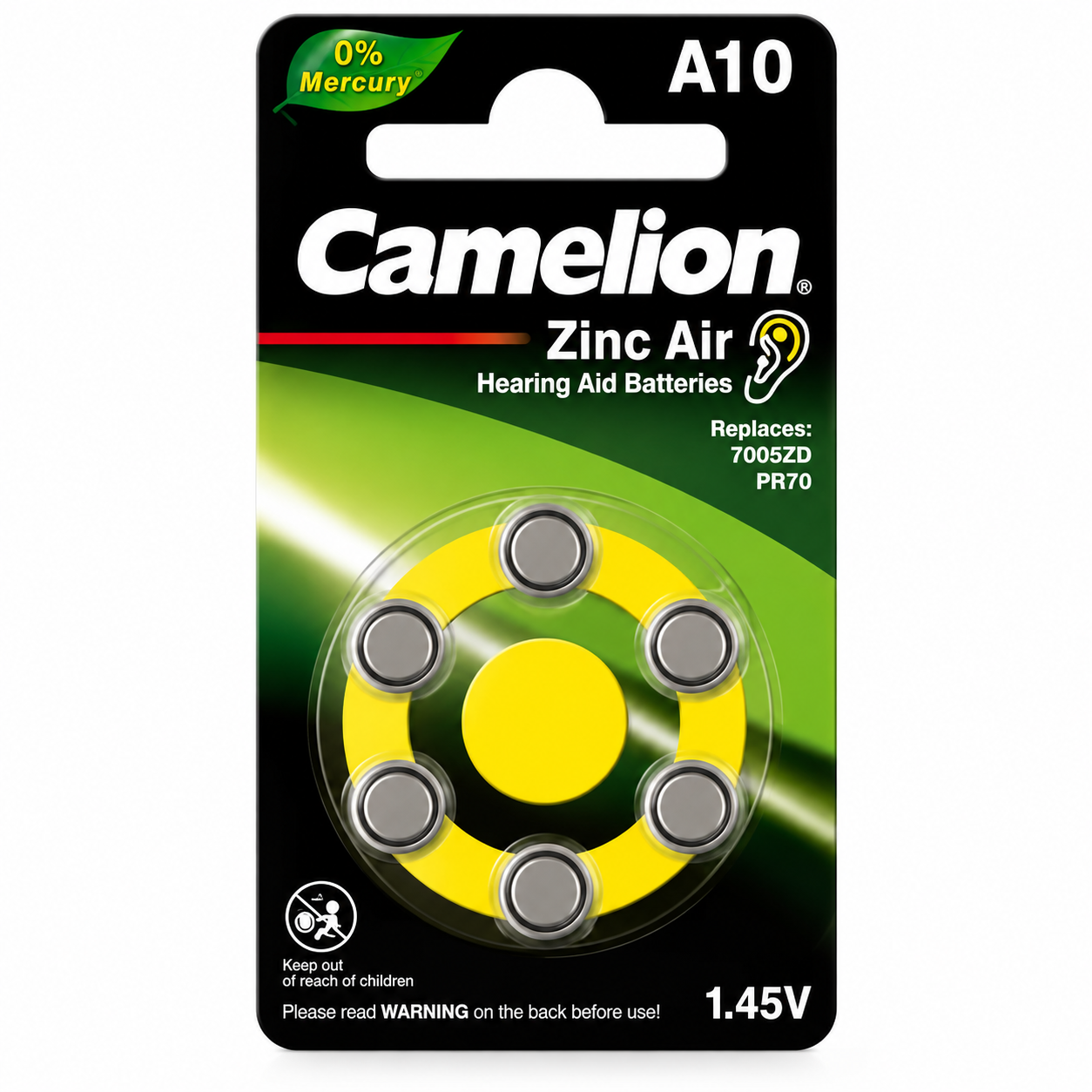 خرید باتری سمعک کملیون مدل CAMELION A10 پک 6عددی