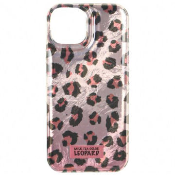 خرید قاب اپل مدل LEOPARD IPHONE 15 PRO Max طرح پلنگی نقره ای