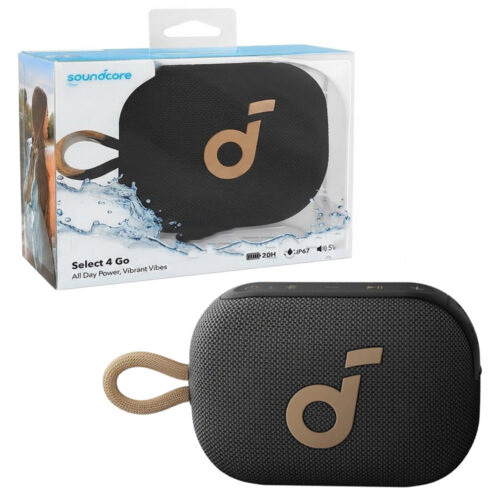 خرید اسپیکر بلوتوثی پرتابل انکر مدل ANKER Soundcore Select 4 go A31X11B3 مشکی طلایی