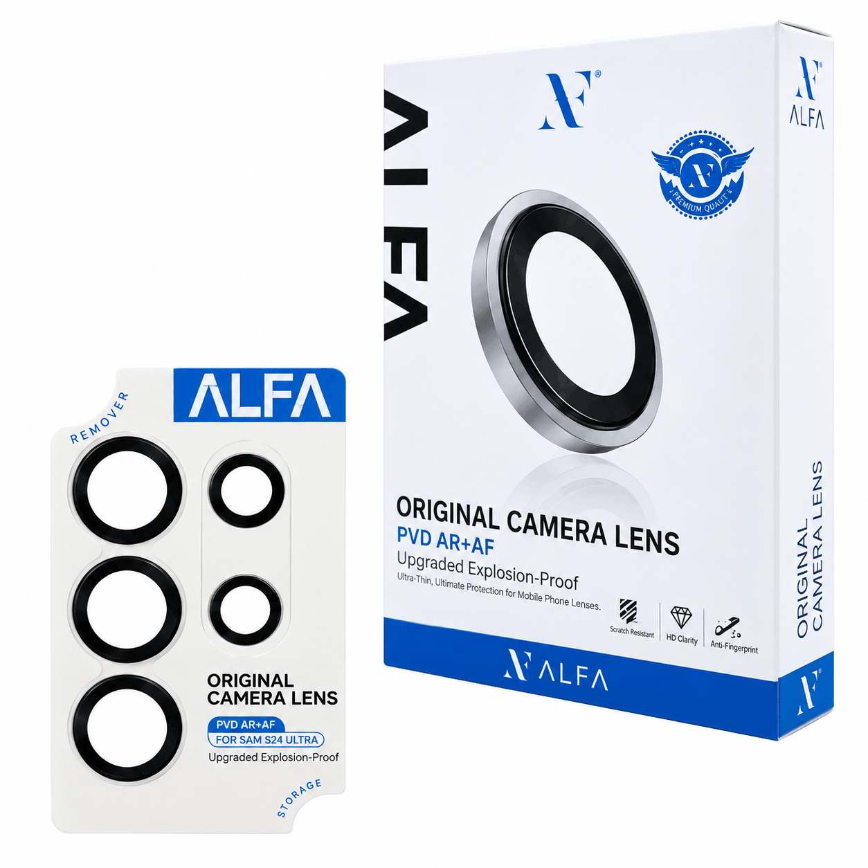 قیمت محافظ لنز آلفا مدل ALFA AR+AF SAMSUNG S24 ULTRA مشکی