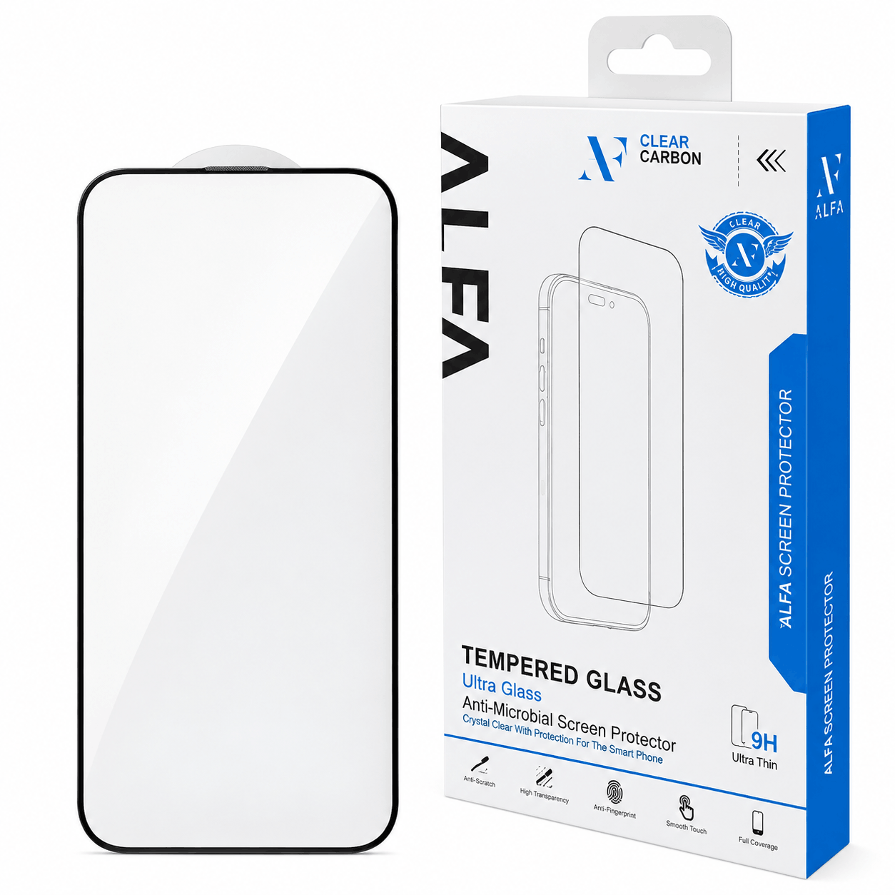 قیمت گلس شفاف کربن آلفا مدل ALFA IPHONE 15 Pro Max