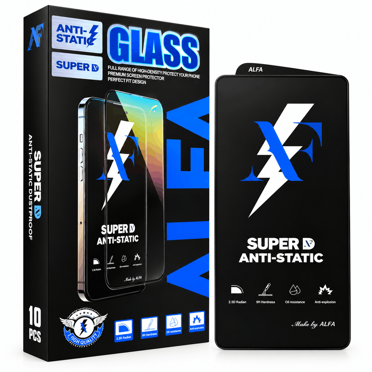 قیمت گلس آنتی استاتیک آلفا مدل ALFA AntiStatic IPHONE 17 /16 Pro