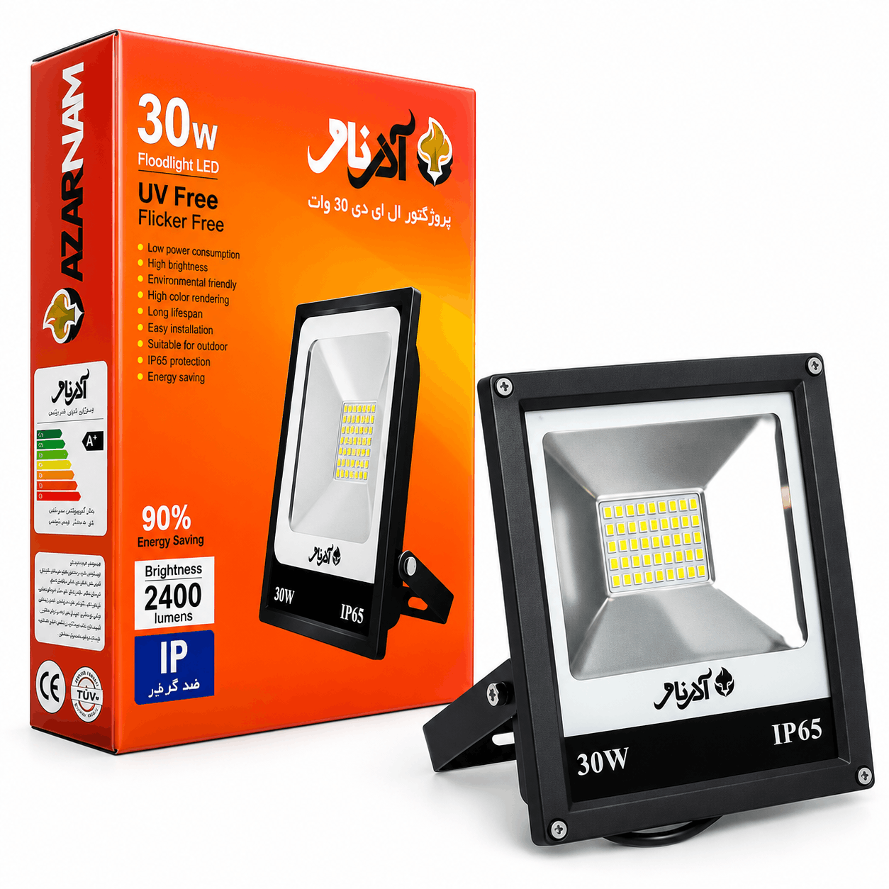 قیمت پروژکتور آذرنام مدل AZARNAM M-802 30W Floodlight Led
