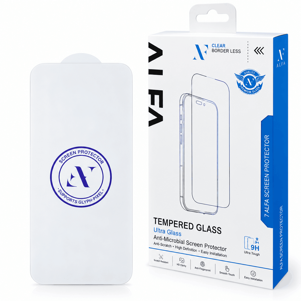 خرید گلس بدون حاشیه آلفا مدل ALFA IPHONE 14 Pro/15/16