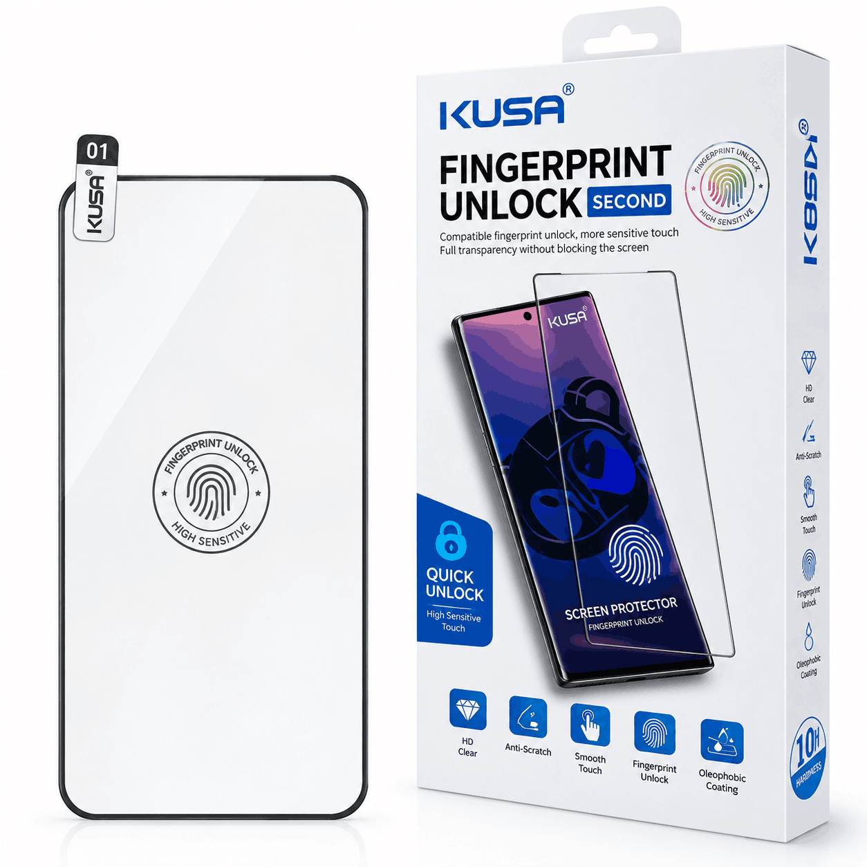 خرید گلس فول چسب مدل KUSA 3D Large Arc XIAOMI REDMI 13 Lite