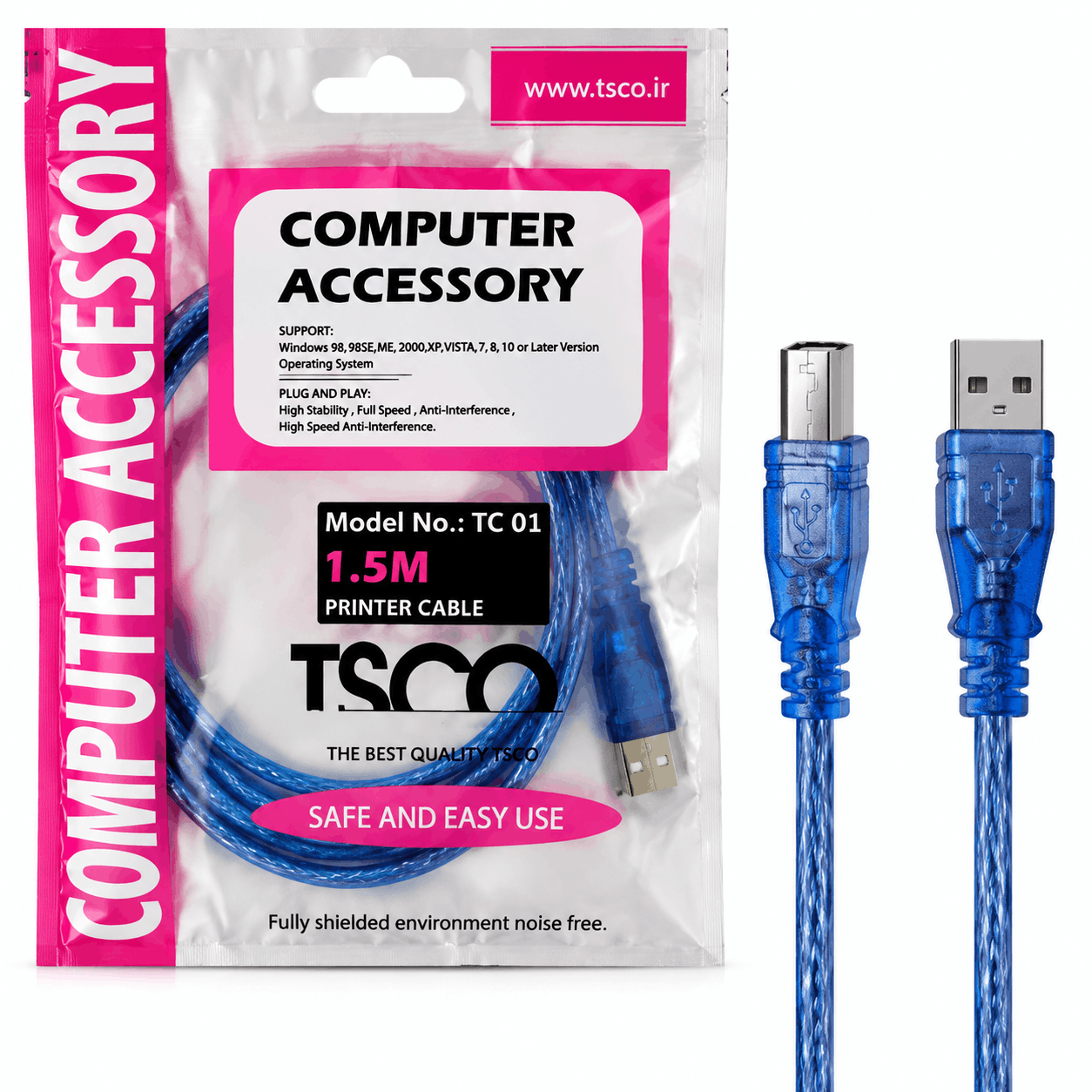 خرید کابل پرینتر تسکو مدل TSCO TC01 طول 1.5 متر