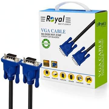 خرید کابل مانیتور رویال مدل ROYAL VGA 3+4BOX طول 40 متر