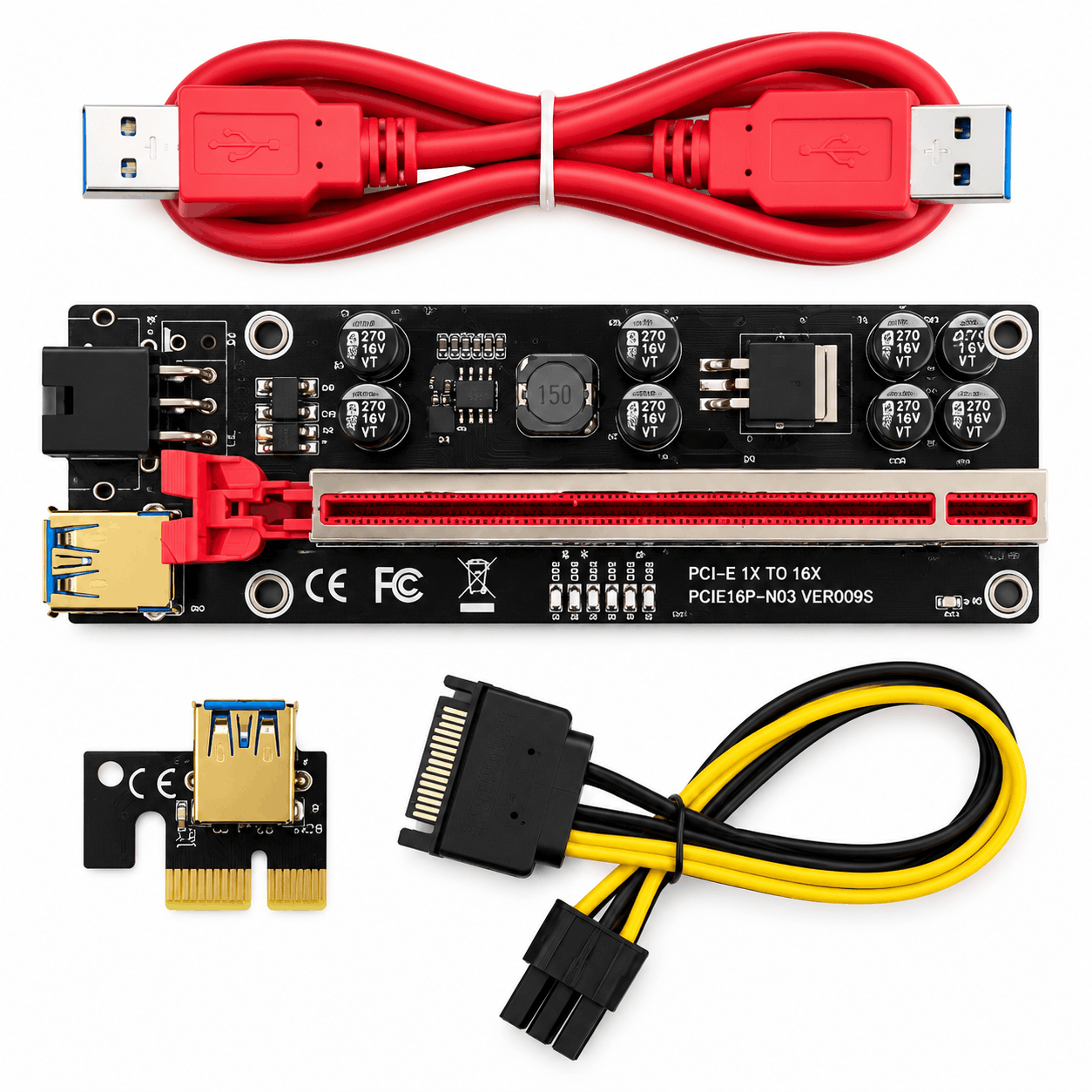 خرید تبدیل رایزر کارت گرافیک ۰۱۰S PLUS PCI EXPRESS X1 به X16