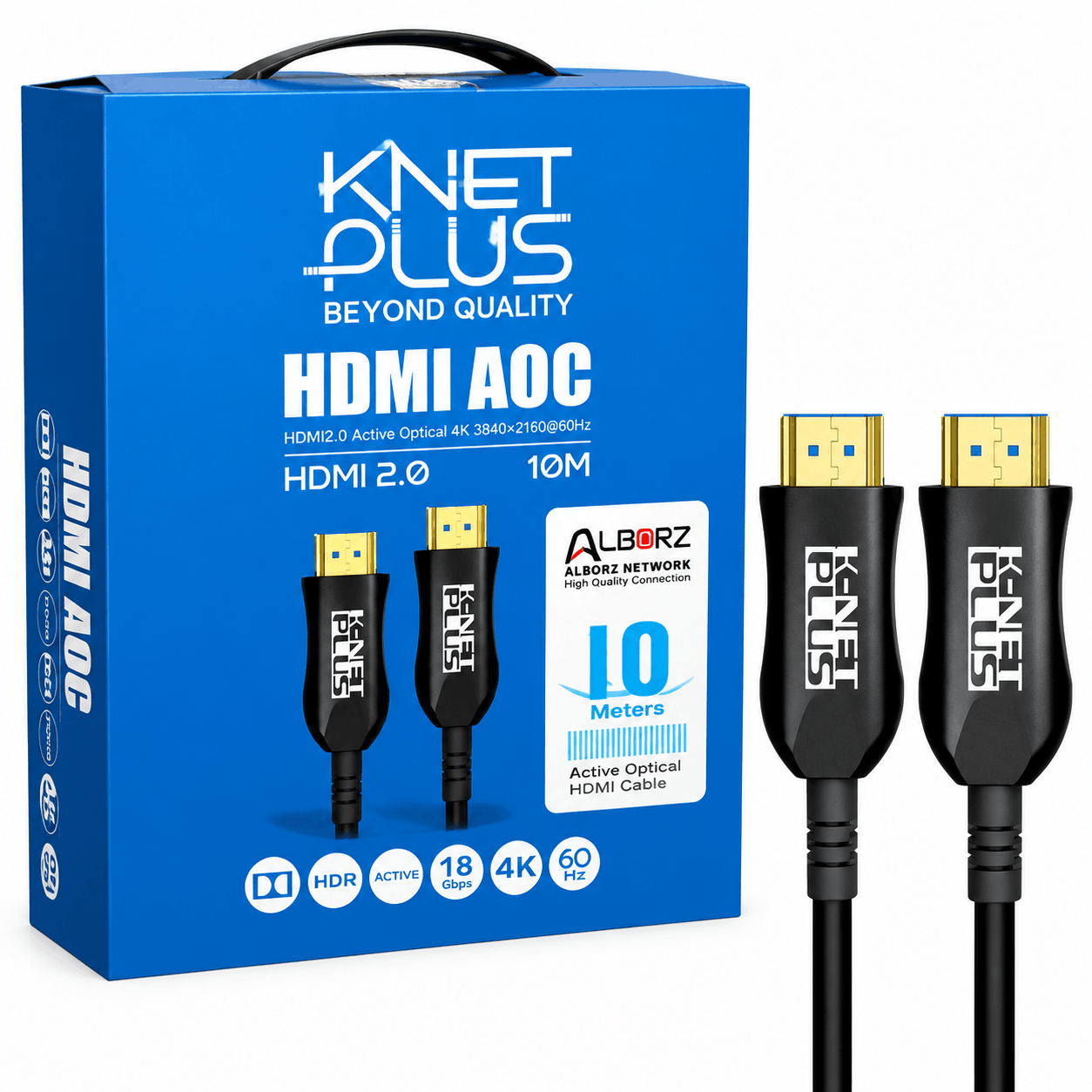 خرید کابل HDMI 2.0 کی نت پلاس مدل KNET Plus KP-CHAOC100 طول 10 متر