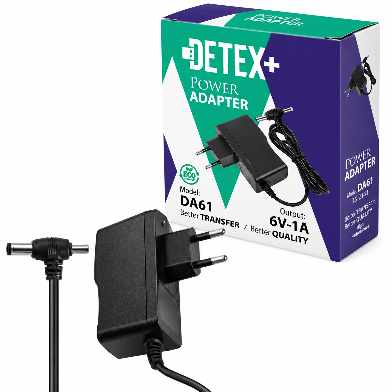 خرید آداپتور مودم دتکس پلاس مدل DETEX+ DA61 COMBO 6V 1A