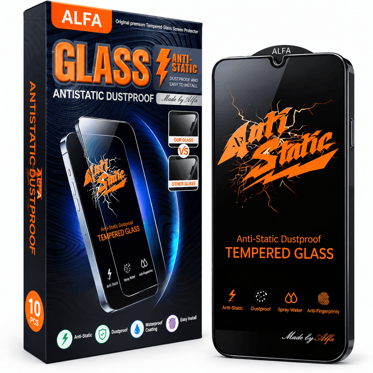 قیمت گلس آلفا مدل ALFA AntiStatic IPHONE 17 PRO