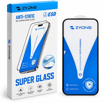 قیمت گلس آنتی استاتیک زاینس مدل ZYONS ANTI Static IPHONE 17 PRO