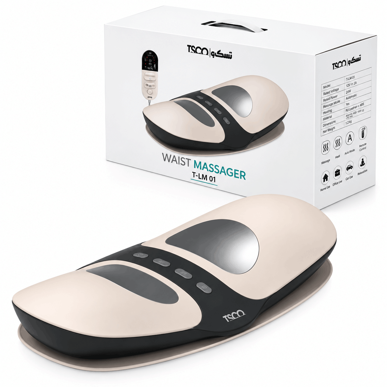 خرید ماساژور برقی کمر تسکو مدل TSCO T LIFE 01 سفید