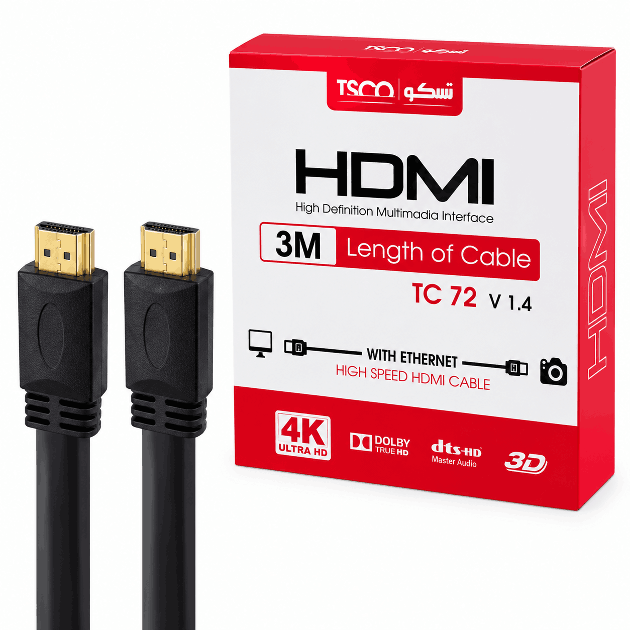 خرید کابل HDMI تسکو مدل TSCO TC 72 4K طول 3 متر