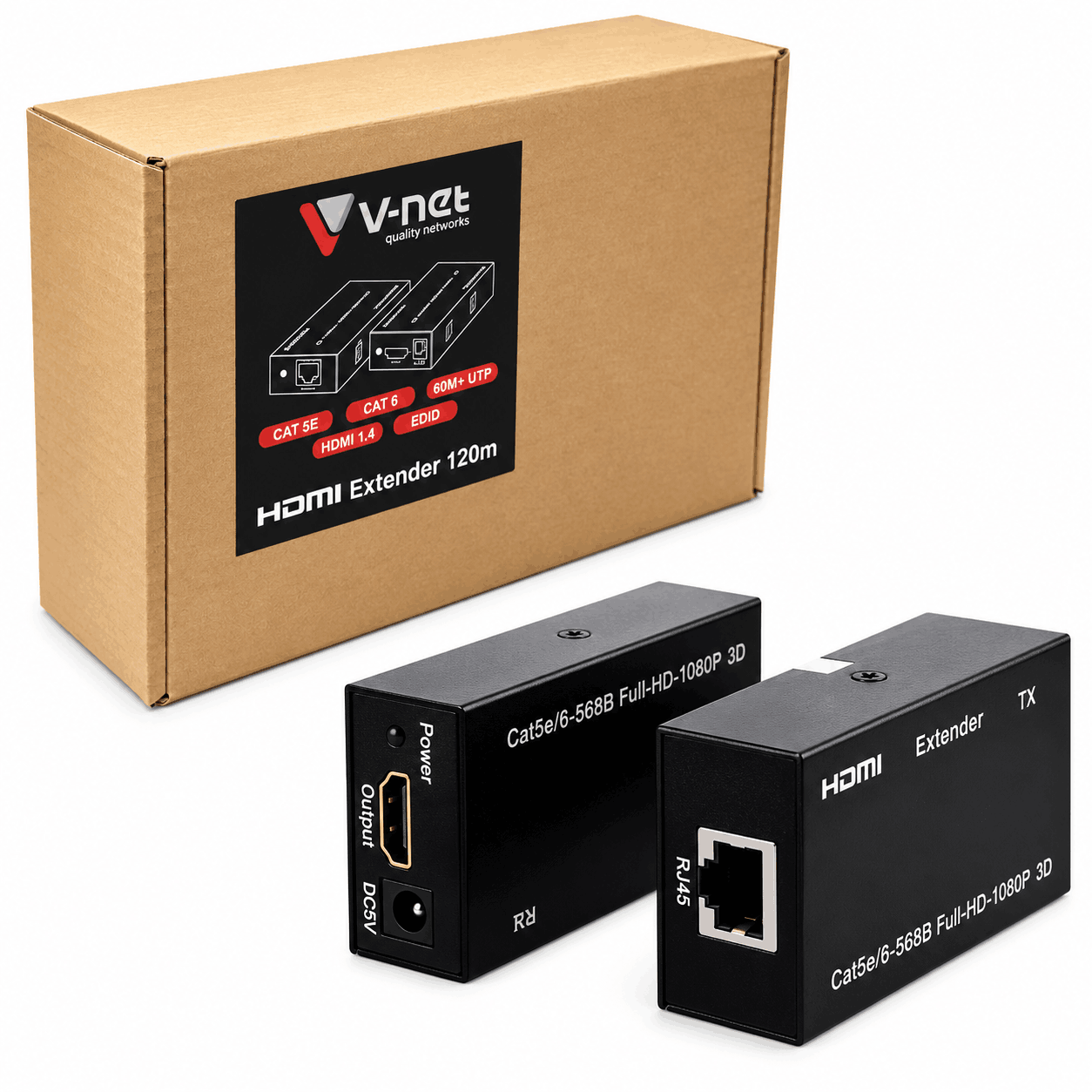 خرید اکستندر افزایش HDMI وی نت مدل V-net Extender V-EXHD4120-4K 120m