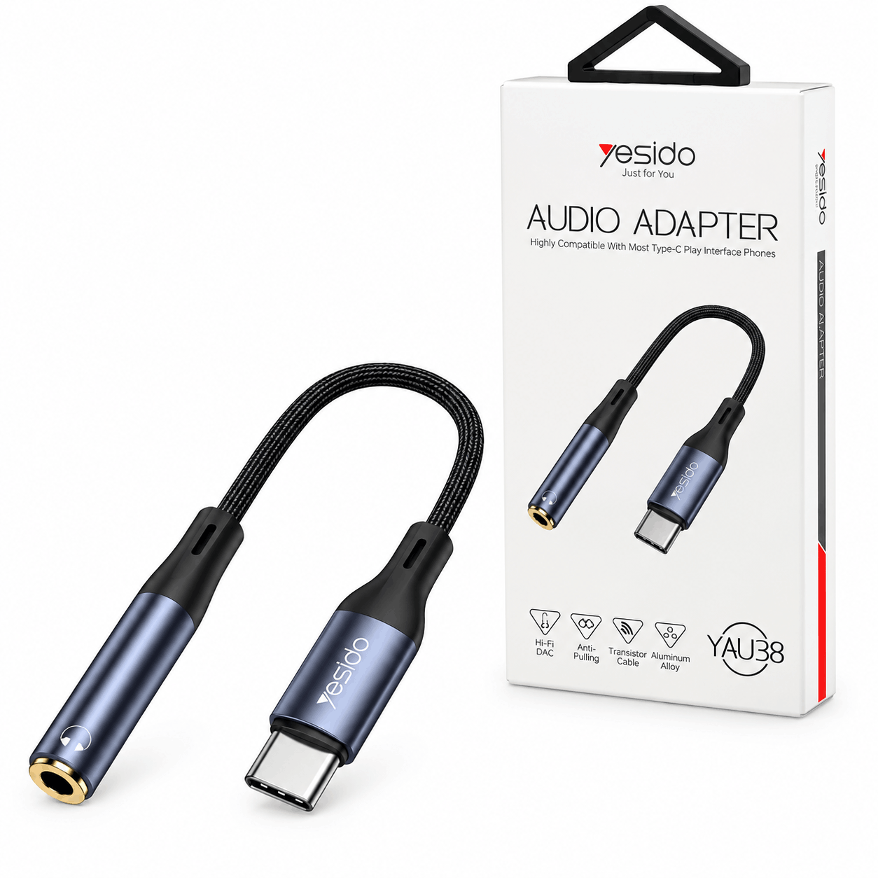 قیمت جک صدا یسیدو مدل Yesido TYPE-C YAU38