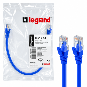خرید کابل پچکورد لگرند مدل legrand CAT6 طول 0.5 متر