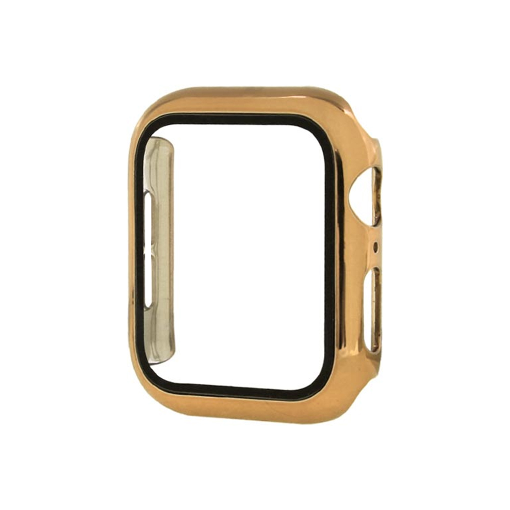 خرید محافظ AppleWatch طلایی 45MM گلس دار