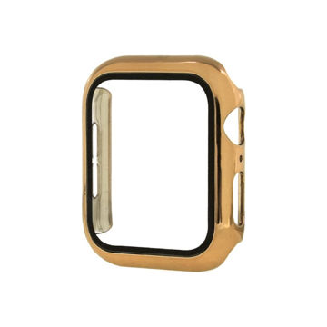 خرید محافظ AppleWatch طلایی 45MM گلس دار