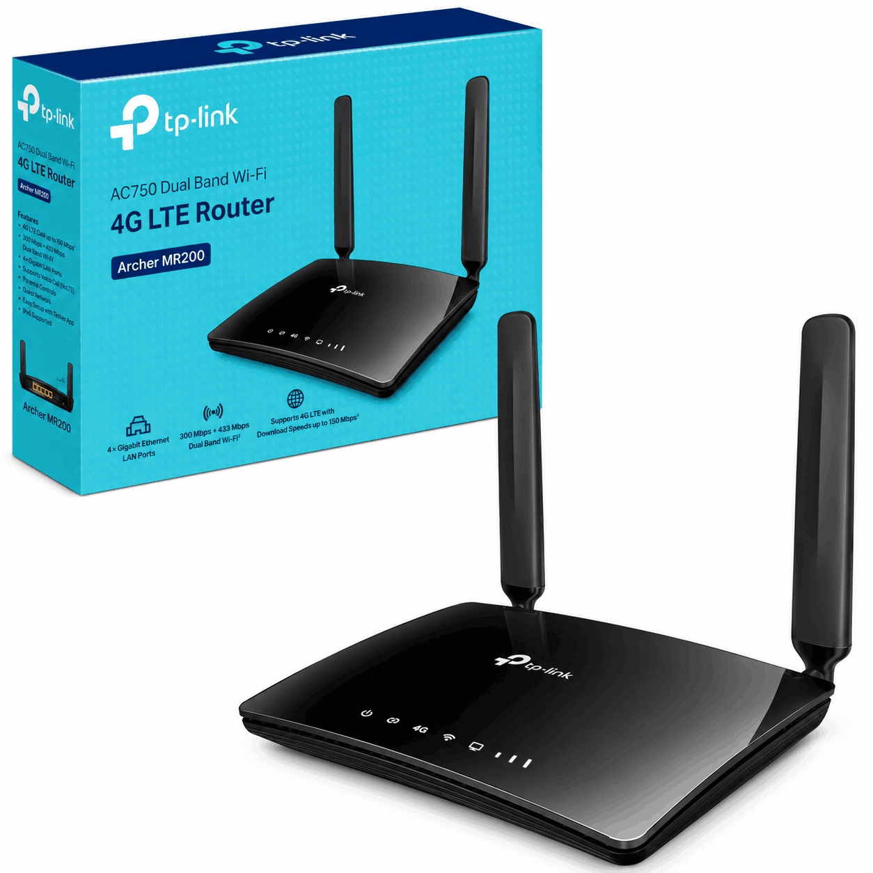 خرید مودم رومیزی تی پی لینک مدل TP-LINK AC750 DUAL BAND Archer MR200 4G LTE