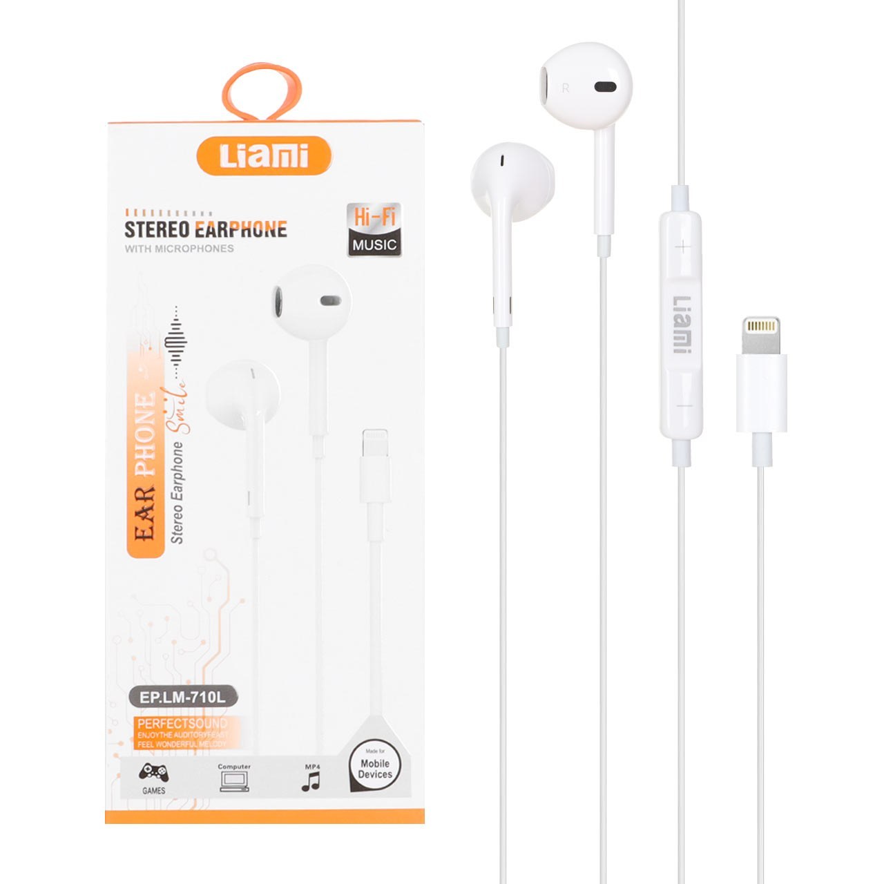 قیمت هندزفری سیم دار لایتنینگ لیامی مدل LIAMI LM-710L